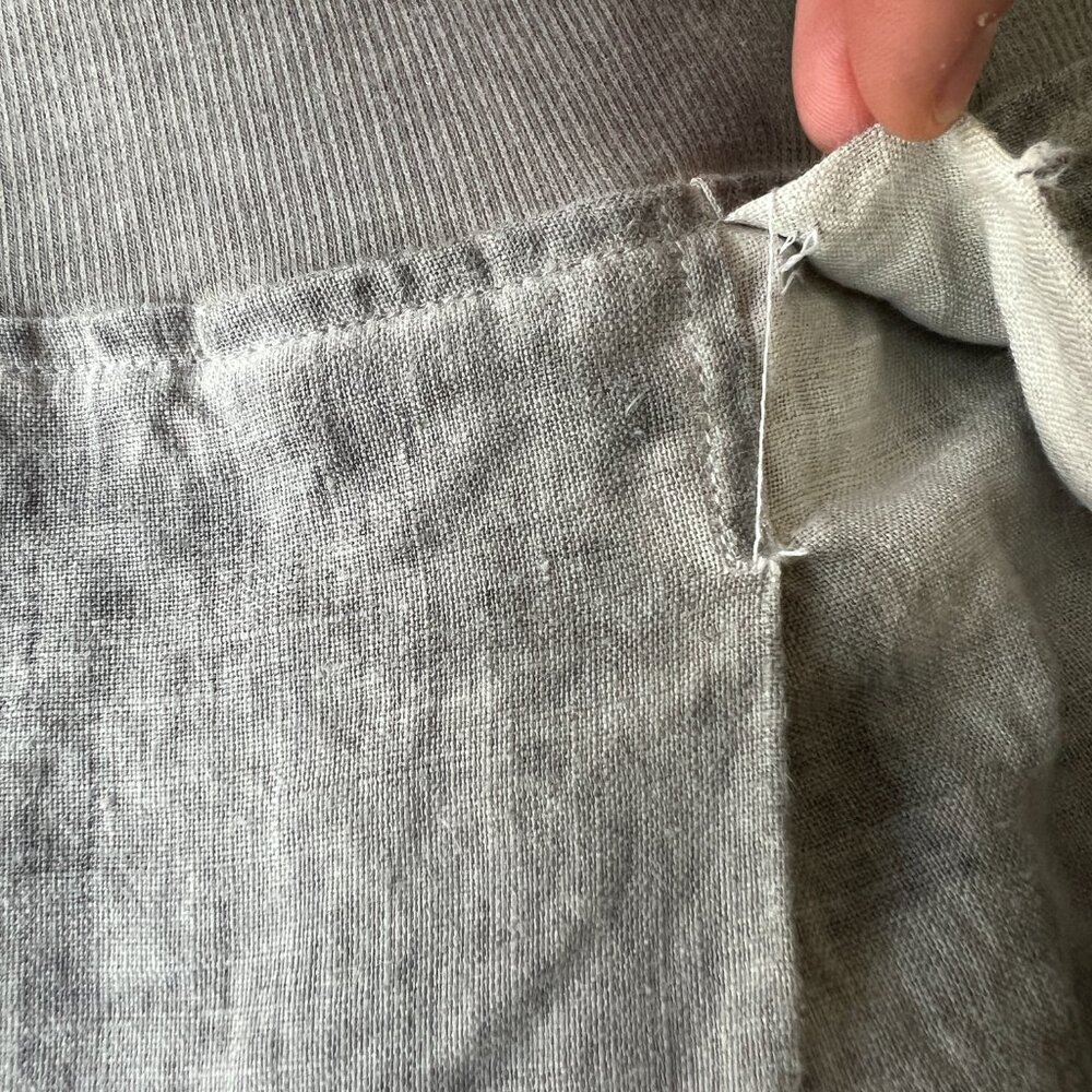Grizas Dress Size Medium 100% Linen Grey Grey Layered‎ Lagenlook Midi Maxi - Picture 9 of 12